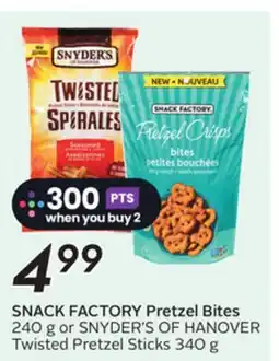 Sobeys SNACK FACTORY Pretzel Bites offer