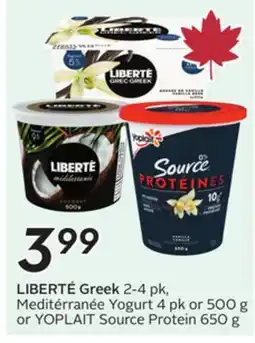 Sobeys LIBERTÉ Greek offer
