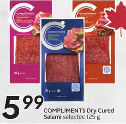 Sobeys COMPLIMENTS Dry Cured Salami offer