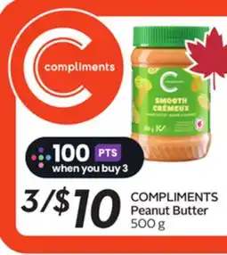 Sobeys COMPLIMENTS Peanut Butter offer