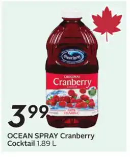 Sobeys OCEAN SPRAY Cranberry Cocktail offer