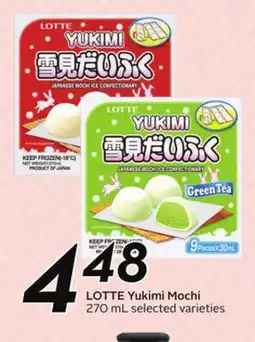 Sobeys LOTTE Yukimi Mochi offer