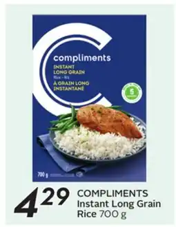 Sobeys COMPLIMENTS Instant Long Grain Rice offer