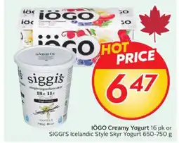 Sobeys IÖGO Creamy Yogurt offer