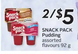 Sobeys SNACK PACK Pudding offer