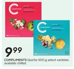 Sobeys COMPLIMENTS Quiche offer