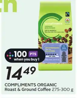 Sobeys COMPLIMENTS ORGANIC Roast & Ground Coffee offer
