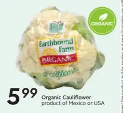 Sobeys Organic Cauliflower offer