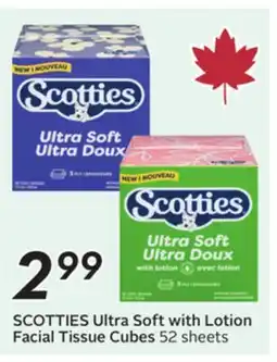 Sobeys SCOTTIES Ultra Soft with Lotion Facial Tissue Cubes offer