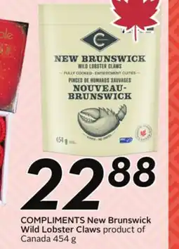 Sobeys COMPLIMENTS New Brunswick Wild Lobster Claws offer