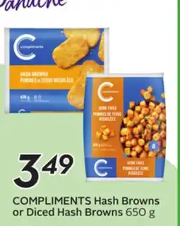Sobeys COMPLIMENTS Hash Browns or Diced Hash Browns offer