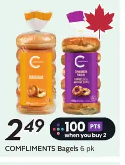 Sobeys COMPLIMENTS Bagels offer