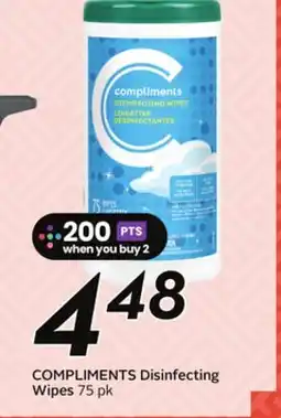 Sobeys COMPLIMENTS Disinfecting Wipes offer
