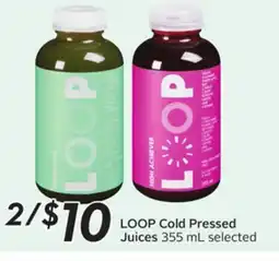 Sobeys LOOP Cold Pressed Juices offer