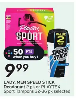 Sobeys LADY, MEN SPEED STICK Deodorant offer