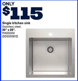 RONA Single kitchen sink 20'' x 20 offer