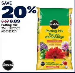 RONA Miracle -Gro Potting mix 25-L offer