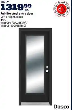 RONA Full-lite steel entry door Left or right. Black 34 offer