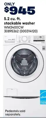 RONA LG, 5.2 cu. ft. stackable washer offer