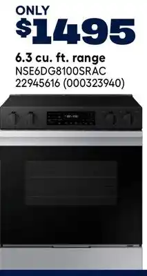 RONA 6.3 cu. ft. range SAMSUNG offer
