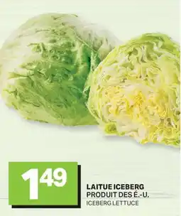 L'Intermarché LAITUE ICEBERG | ICEBERG LETTUCE offer