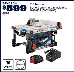 RONA BOSCH Table saw offer