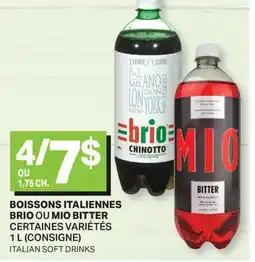L'Intermarché BOISSONS ITALIENNES BITTER | ITALIAN SOFT DRINKS offer
