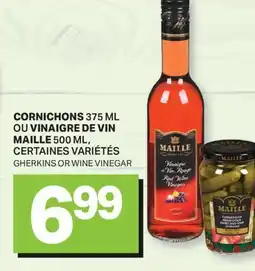 L'Intermarché CORNICHONS, 375 ML OU VINAIGRE DE VIN, 500 ML | GHERKINS OR WINE VINEGAR offer