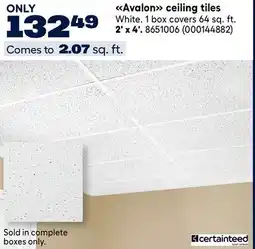 RONA CertainTeed Avalon ceiling tiles offer