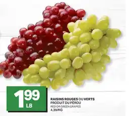 L'Intermarché RAISINS ROUGES OU VERTS | RED OR GREEN GRAPES offer