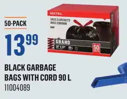 Canac BLACK GARBAGE BAGS WITH CORD offer
