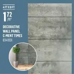 Canac DECORATIVE WALL PANEL C-MENT TIMES offer