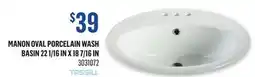 Canac MANON OVAL PORCELAIN WASH BASIN 22 1/16 IN X 18 7/16 IN offer