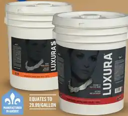 Canac LUXURA INTERIOR LATEX PAINT EGGSHELL OR SMOOTH FINISH, ULTIMATE OR NATURAL WHITE offer