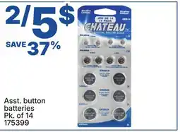 Rossy Asst. button batteries offer