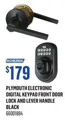 Canac SCHLAGE DIGITAL KEYPAD FRONT DOOR LOCK AND LEVER HANDLE BLACK offer
