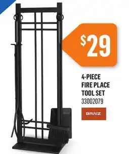 Canac BRAIZ 4-PIECE FIRE PLACE TOOL SET offer