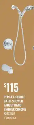 Canac PERLA 1-HANDLE BATH- SHOWER FAUCET HAND SHOWER CHROME offer