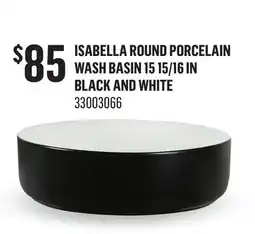 Canac Isabella Round Porcelain Wash Basin 15 15/16 in offer