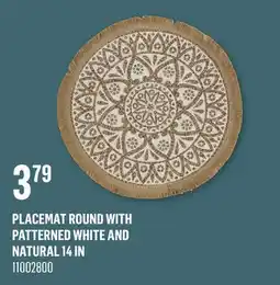 Canac Placemat Round with Patterned White and Natural 14in offer