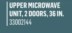 Canac upper microwave unit, 2 doors, 36in offer