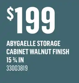 Canac Abygaelle Storage Cabinet Walnut Finish 153/4in offer