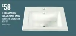 Canac Ilda Porcelain Square Wash Basin 165/16 in.x16 5/16 in offer