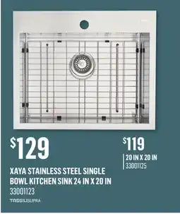 Canac Xaya Stainless steel Single Bowl Kitchen Sink offer