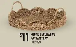 Canac Round Decorative Rattan Tray offer