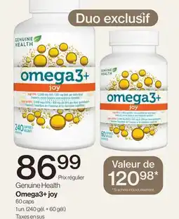 Avril Genuine Health Omega3 + joy offer
