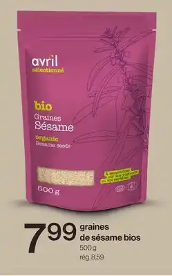 Avril Graines de sésame bios offer