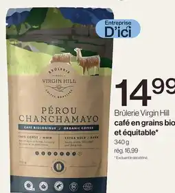 Avril Brûlerie Virgin Hill café en grains bio et équitable offer