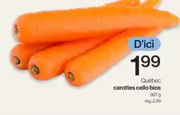 Avril Québec carottes cello bios offer