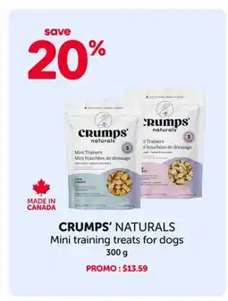 Mondou CRUMPS' NATURALS Mini training treats for dogs offer